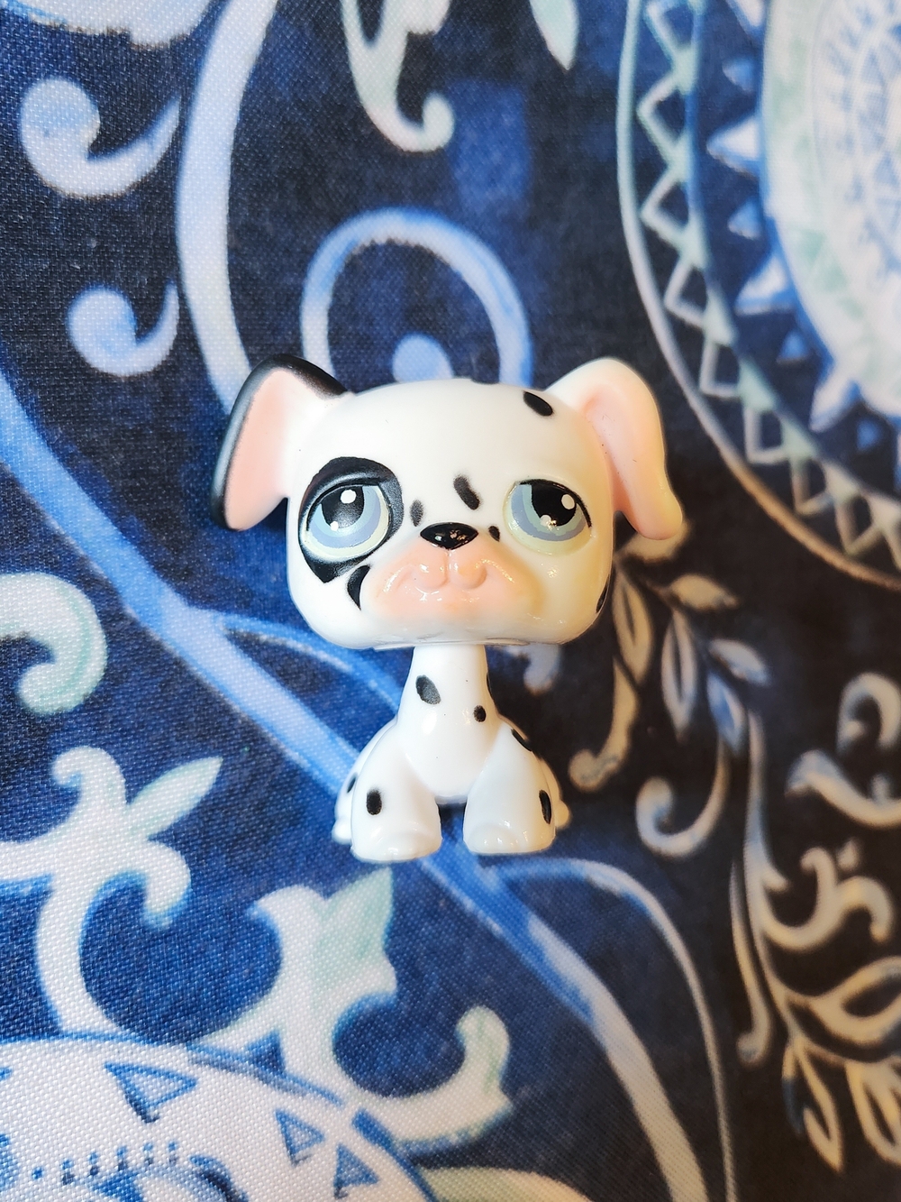 Littlest PetShop Hasbro Figure #44  Dalmation collectible Retro Toy